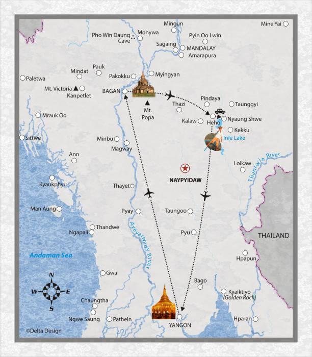 5 Tage Myanmar mit Inle-See