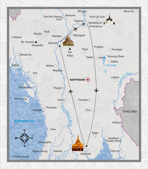 5 Tage Myanmar mit Mandalay