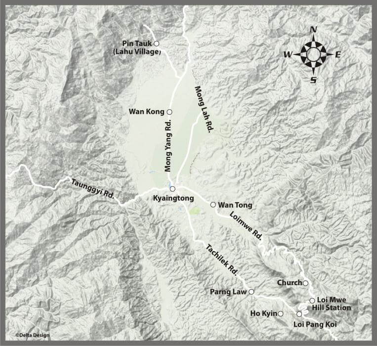 Kyaingtong Trekking Map
