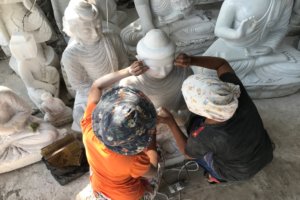 Marmor Steinmetzerei in Mandalay